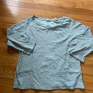 Cut Loose M Striped Gray Blouse